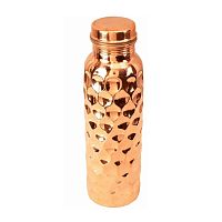 Бутылка медная для воды (Copper Bottle Diamond) 950 мл, Saga Steels